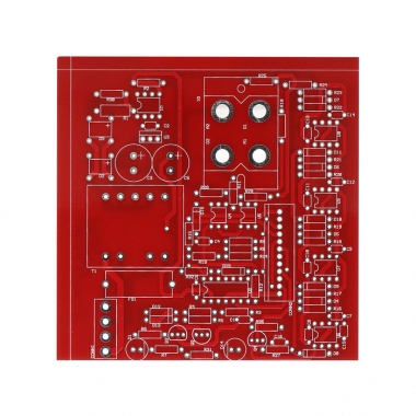 2 layers PCB with red soldermask